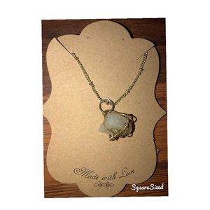 Crystal wrap gold necklace